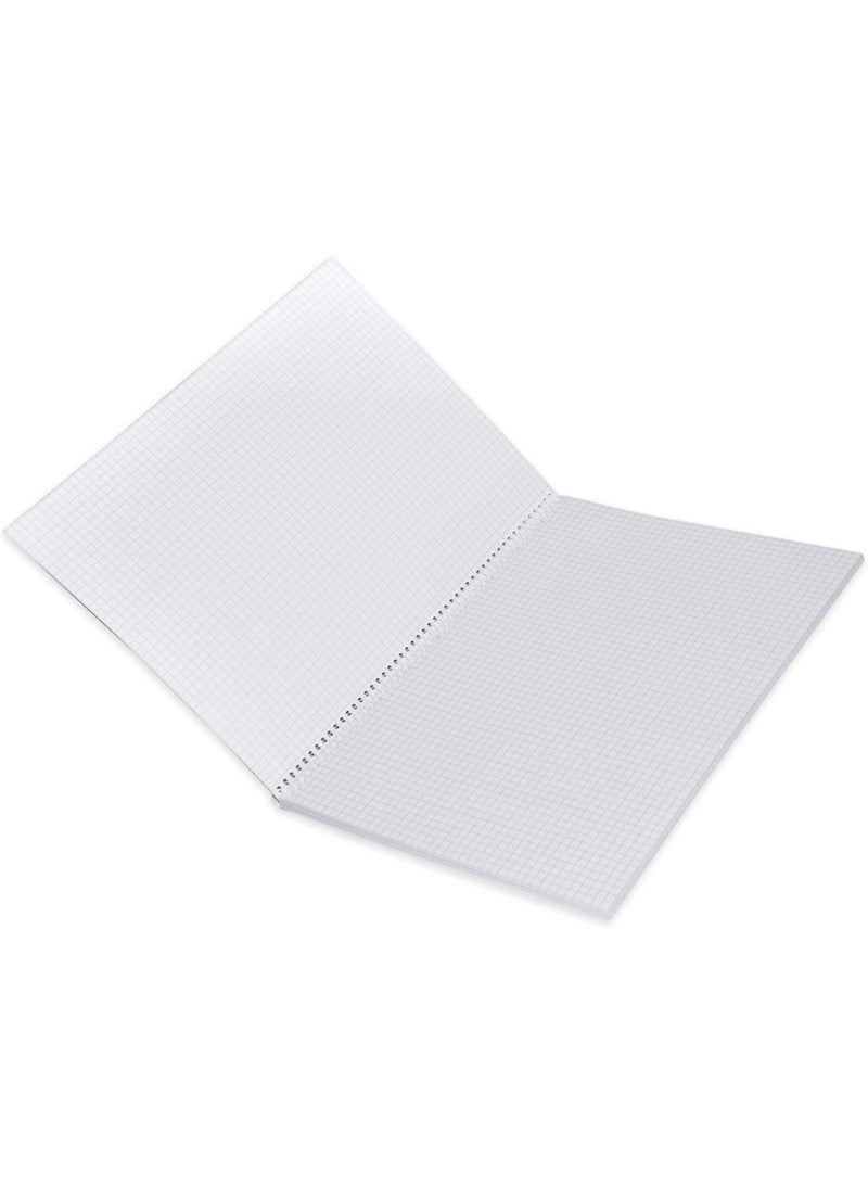 FIS Spiral Notebook Soft Cover A4, 5mm Square, 80-Sheets 10-Piece - FSNB5A480CTY - Image 3